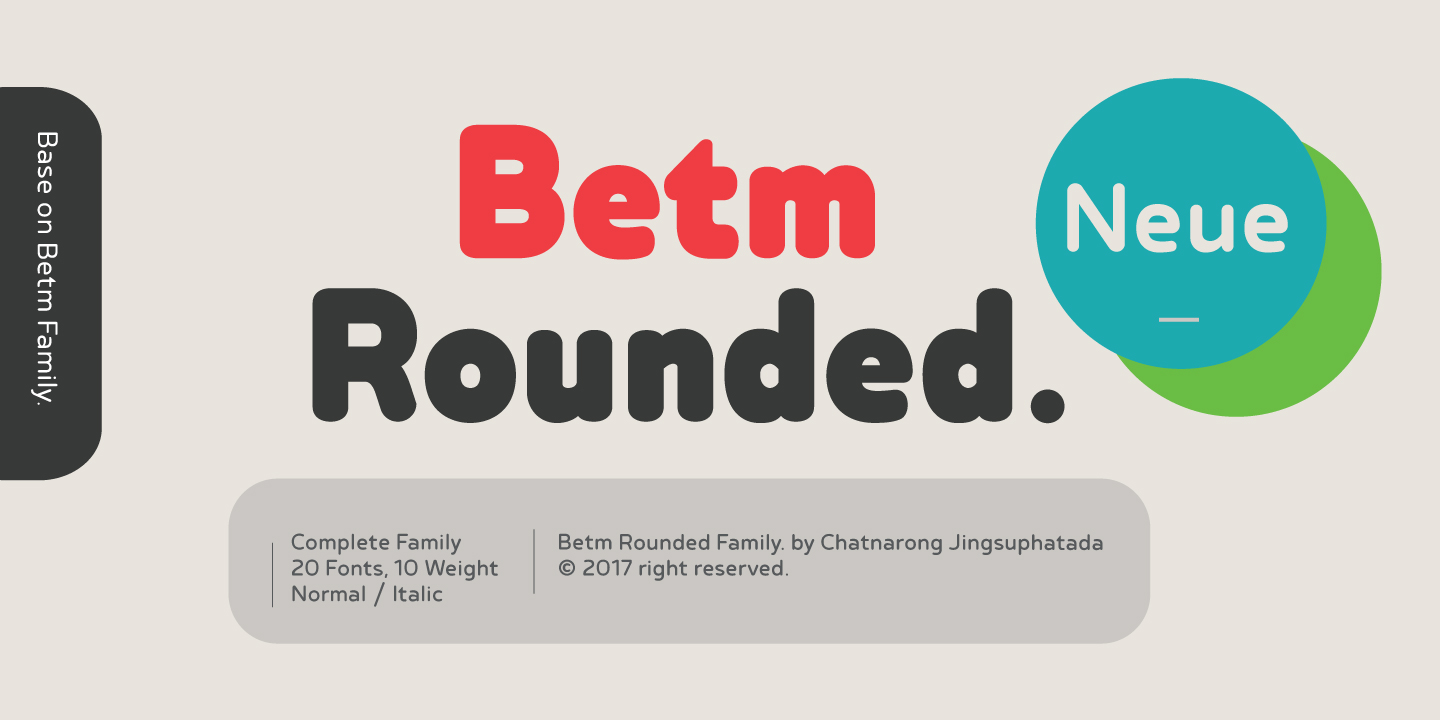 Example font Betm Rounded #16